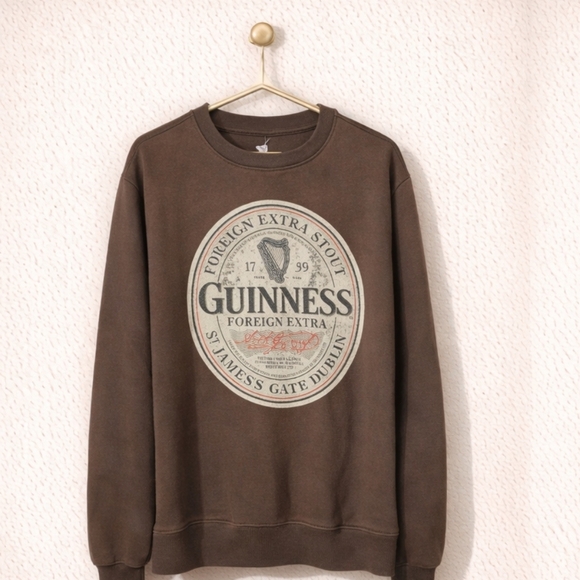 Guinness Dark Brown Crewneck Sweater - Picture 3 of 4